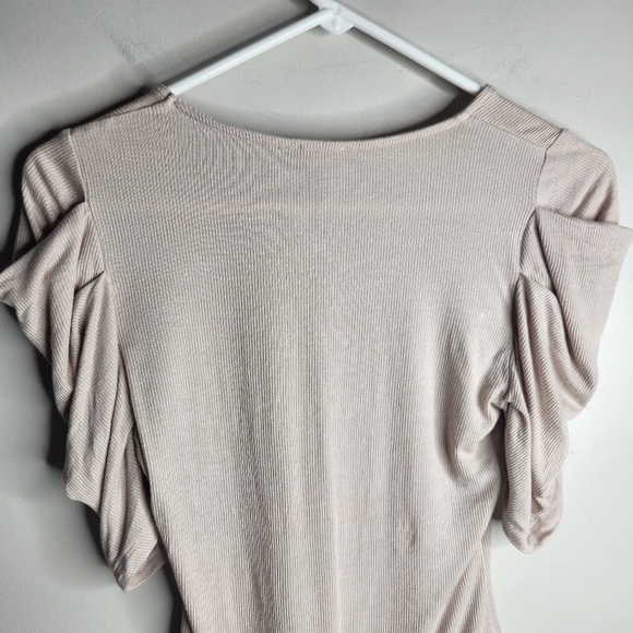 Intimately Free People Women's Tan Ribbed Bodysuit, Size M - Picture 5 of 6